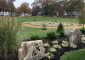 A marvel of engineering, the round labyrinth at St. Joseph Gardens has one path to the center and back, bordered in rock and decorative liriope grass. The paths themselves are laid out in limestone gravel. The central bench features a slab of Tennessee Crab Orchard stone (the same kind of stone used in the nearby Stations of the Cross prayer pathway that weighs more than 1,500 pounds.