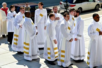 Last time these 9 men enter the Cathedral as Deacons. (CT Photo/Greg Hartman)